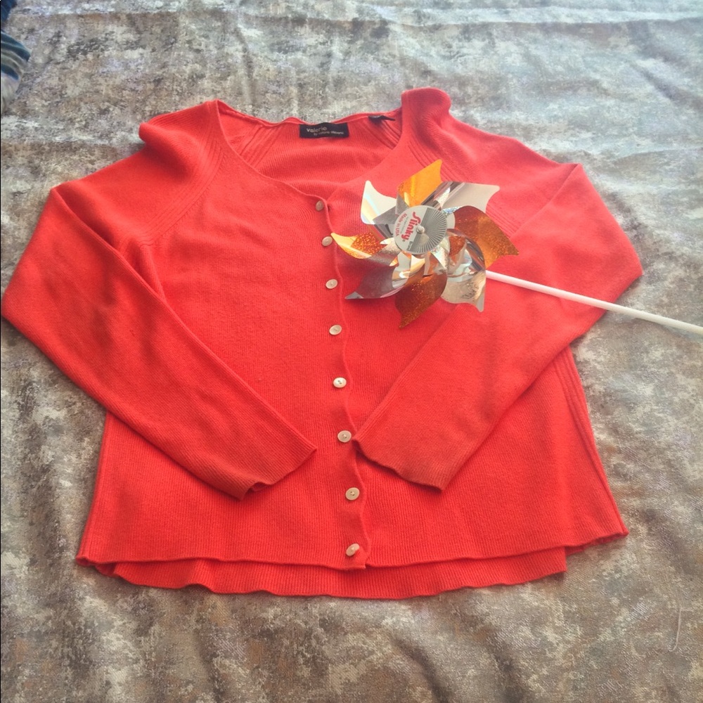 💥🎯Orange Valerie Stevens Cardigan